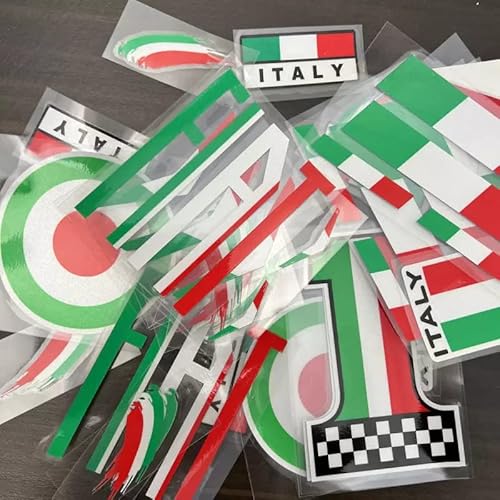 StickersLab Aufkleber Flagge Italien verschiedene reflektierende Muster (Flagge Kreis Piaggio Vespa (9 x 9 cm)) von AS ADESIVI SICUREZZA