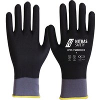 NITRAS 8711-10 Handschuhe SKIN FLEX 3D Größe 10 grau/schwarz EN 388, EN 407 PSA- von NITRAS