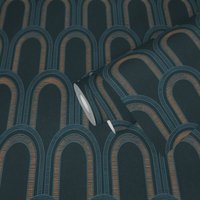 As Creation - a.s. Création ap arcade 391763 Vliestapete Art Deco 10.05 x 0.53 m Blau Wohnzimmer Schlafzimmer Büro von AS CREATION