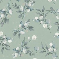 As Creation - Vliestapete Grün Blumen Tapete Gemustert versetzter Ansatz Pure Elegance - Grün von AS CREATION