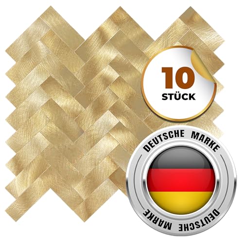 AS COUNTRY STONE Selbstklebende Mosaikfliesen | 28,2cm x 32cm | Wandpaneele für mühelose Montage | Akustikpaneele | Wandverkleidung - Küchenrückwand | Klebefliesen von AS Country Stone