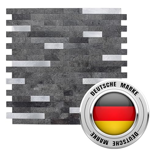AS COUNTRY STONE Selbstklebende Mosaikfliesen | 29,2cm x 29,2cm | Wandpaneele für mühelose Montage | Akustikpaneele | Wandverkleidung - Küchenrückwand | Klebefliesen von AS Country Stone