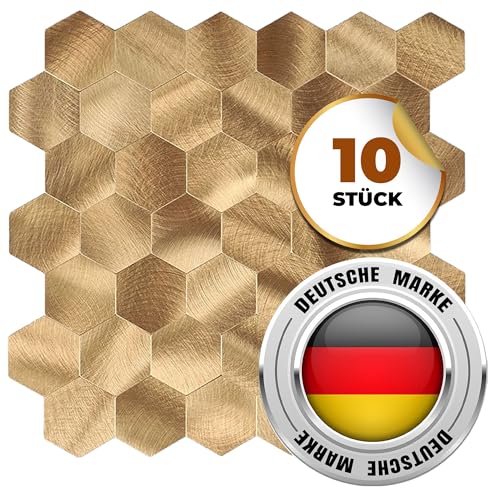 AS COUNTRY STONE Selbstklebende Mosaikfliesen | 29cm x 28,5cm | Wandpaneele für mühelose Montage | Akustikpaneele | Wandverkleidung - Küchenrückwand | Klebefliesen von AS Country Stone