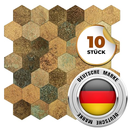 AS COUNTRY STONE Selbstklebende Mosaikfliesen | 29cm x 28,8cm | Wandpaneele für mühelose Montage | Akustikpaneele | Wandverkleidung - Küchenrückwand | Klebefliesen von AS Country Stone