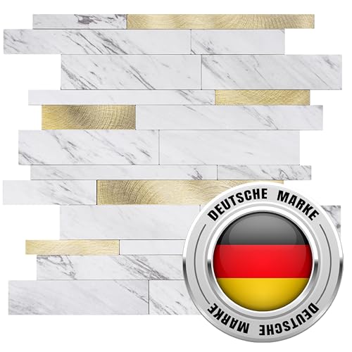 AS COUNTRY STONE Selbstklebende Mosaikfliesen | 30,3cm x 29,7cm | Wandpaneele für mühelose Montage | Akustikpaneele | Wandverkleidung - Küchenrückwand | Klebefliesen von AS Country Stone