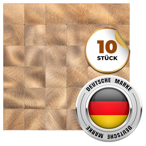 AS COUNTRY STONE Selbstklebende Mosaikfliesen | 30,5cm x 30,5cm | Wandpaneele für mühelose Montage | Akustikpaneele | Wandverkleidung - Küchenrückwand | Klebefliesen von AS Country Stone
