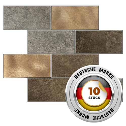 AS COUNTRY STONE Selbstklebende Mosaikfliesen | 30cm x 30cm | Wandpaneele für mühelose Montage | Akustikpaneele | Wandverkleidung - Küchenrückwand | Klebefliesen AS COUNTRY STONE Selbstklebende Mosaikfliesen | 30cm x 30cm | Wandpaneele für mühelose Montage | Akustikpaneele | Wandverkleidung - Küchenrückwand | Klebefliesen von AS Country Stone