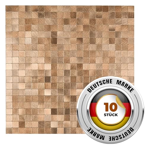 AS COUNTRY STONE Selbstklebende Mosaikfliesen | 30cm x 30cm | Wandpaneele für mühelose Montage | Akustikpaneele | Wandverkleidung - Küchenrückwand | Klebefliesen von AS Country Stone
