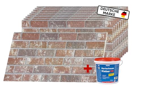 AS Country Stone - Wandpaneele Steinoptik - 3D Effekt - Wandverkleidung Steinoptik für Küche, Wohnzimmer, Innen- und Außenbereich - Steinoptik Styropor - 3D Wandpaneele - Akustikpaneele | ST410 | von AS Country Stone