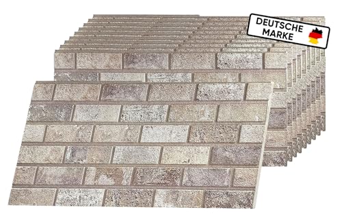 AS Country Stone - Wandpaneele Steinoptik - 3D Effekt - Wandverkleidung Steinoptik für Küche, Wohnzimmer, Innen- und Außenbereich - Steinoptik Styropor - 3D Wandpaneele - Akustikpaneele | ST420 | von AS Country Stone