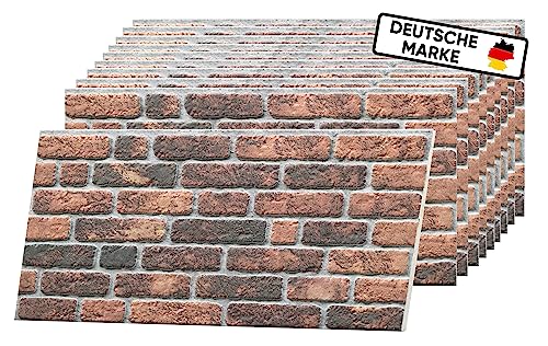 AS Country Stone - Wandverkleidung Steinoptik - Einfache Montage | 10 Stück | Wandpaneele Steinoptik für Innen- und Außenbereich - Wandverkleidung Stein Styropor - 3D Paneele Wand | 351-111 von AS Country Stone