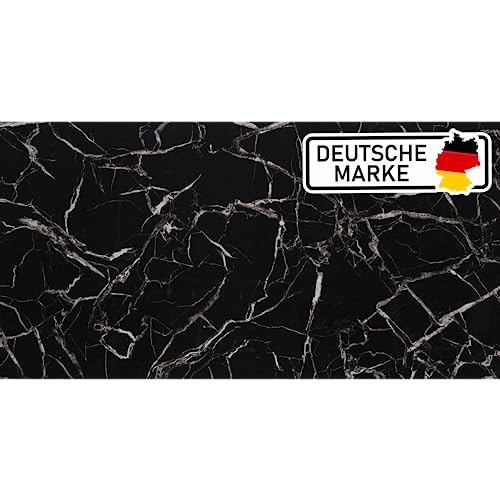 AS Country Stone Wandpaneele in Marmoroptik | 60x120 cm | PVC Wandverkleidung aus Kunststoffplatten für Küche, Bad & mehr | Küchenrückwand Platte Wandpaneel | Black White von AS Country Stone