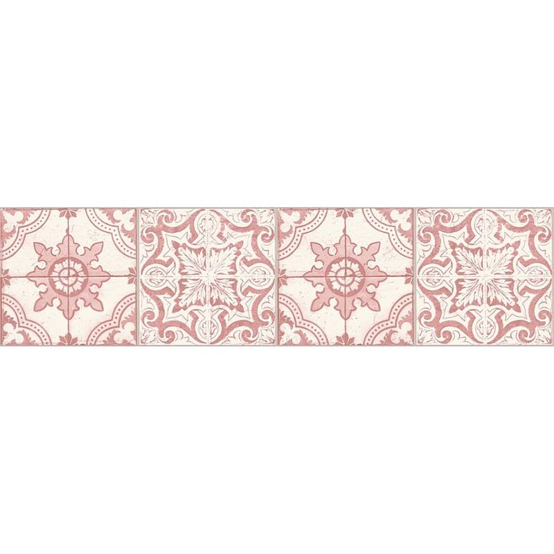 A.S. Création Borte selbstklebend Fliese 5 m x 13 cm Rot-Weiß von AS-Creation