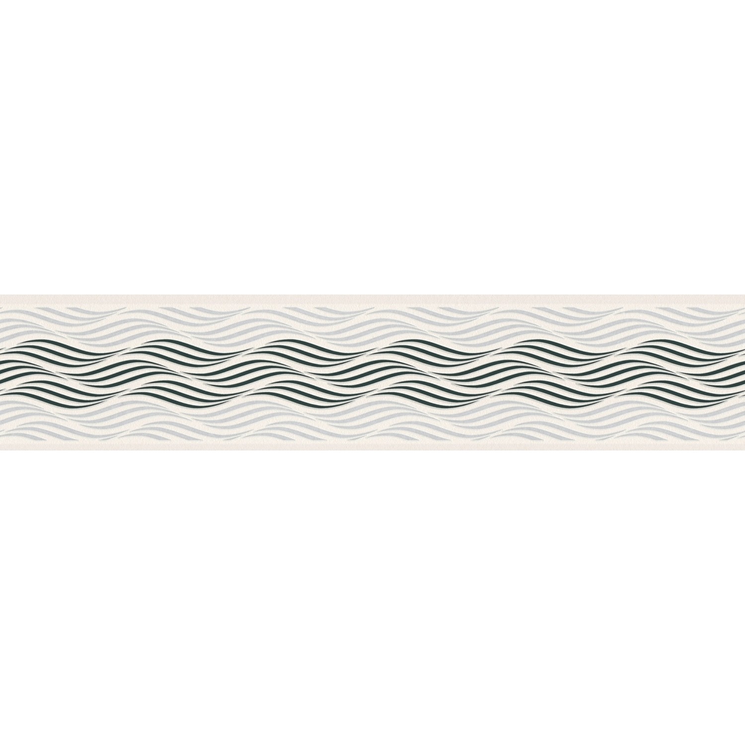 A.S. Création Borte selbstklebend Wellenmuster 5 m x 13 cm Beige-Schwarz von AS-Creation