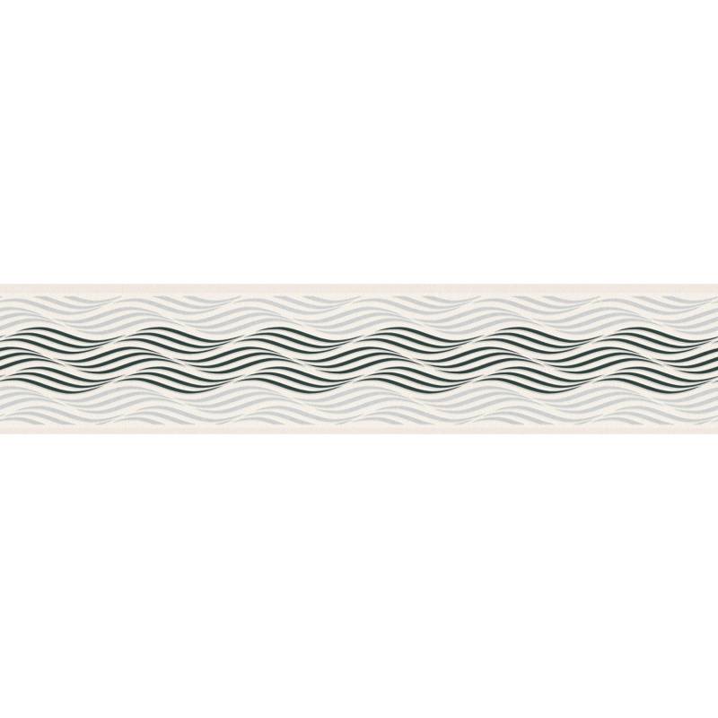 A.S. Création Borte selbstklebend Wellenmuster 5 m x 13 cm Beige-Schwarz von AS-Creation