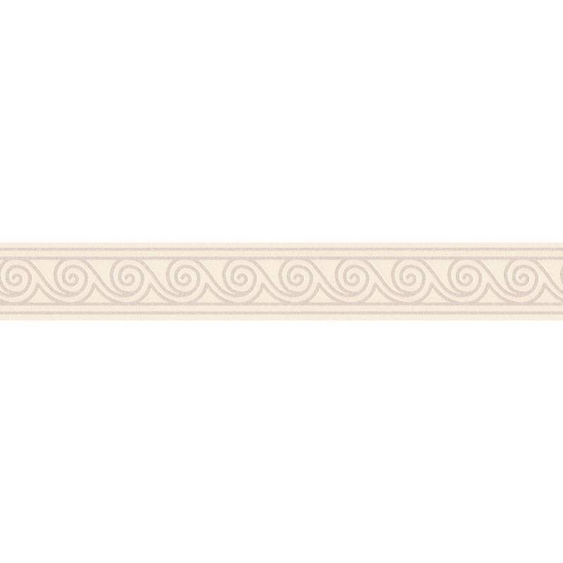 A.S. Création Borte selbstklebend Wellenmuster 5 m x 8 cm Creme-Weiß von AS-Creation