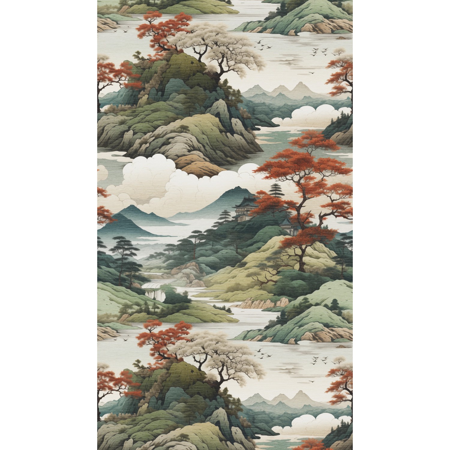 A.S. Creation Fototapete Natur Berge 1,59 m x 2,8 m Beige-Grün FSC® von AS-Creation
