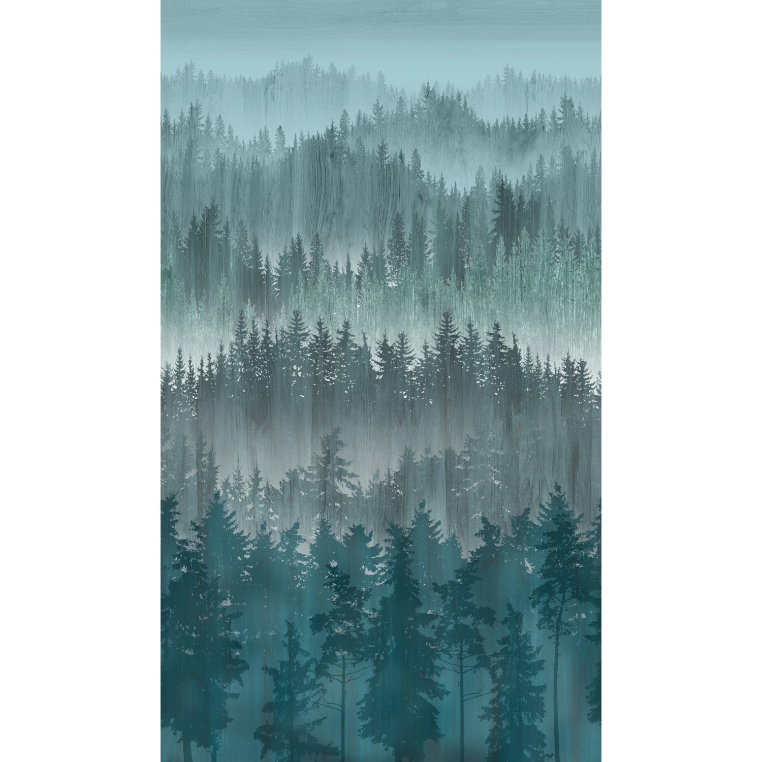 A.S. Creation Fototapete Wald 1,59 m x 2,8 m Blau-Grau FSC® von AS-Creation
