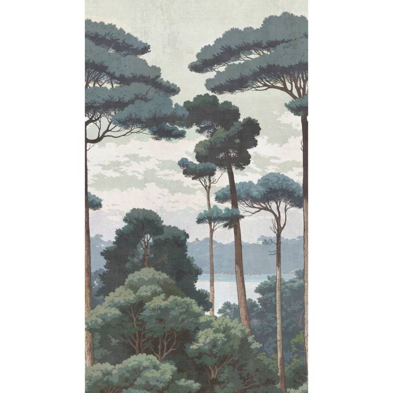 A.S. Creation Fototapete Wald Natur 1,59 m x 2,8 m Blau-Grau FSC® von AS-Creation