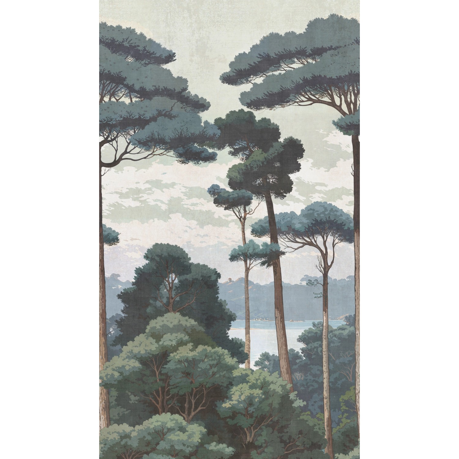 A.S. Creation Fototapete Wald Natur 1,59 m x 2,8 m Blau-Grau FSC® von AS-Creation