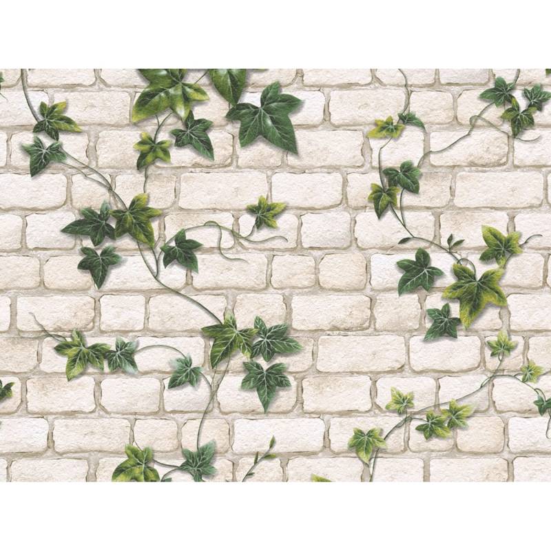 A.S. Creation Papiertapete Dekora Natur Klinker Efeu Weiß FSC® von AS-Creation