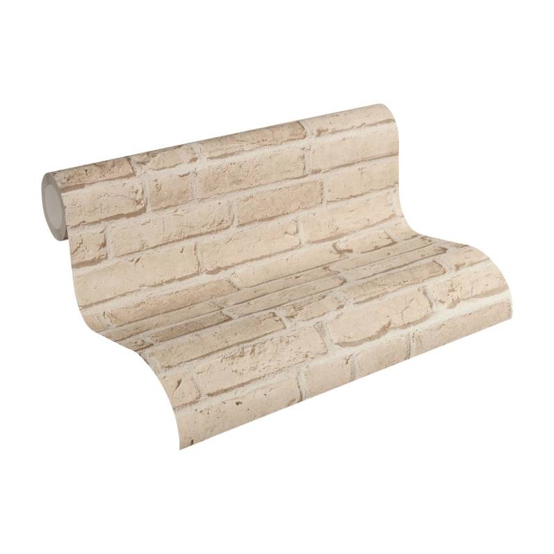 A.S. Création Tapete Steinoptik Sandbeige 53 cm x 10,05 m AS-355812 von AS-Creation