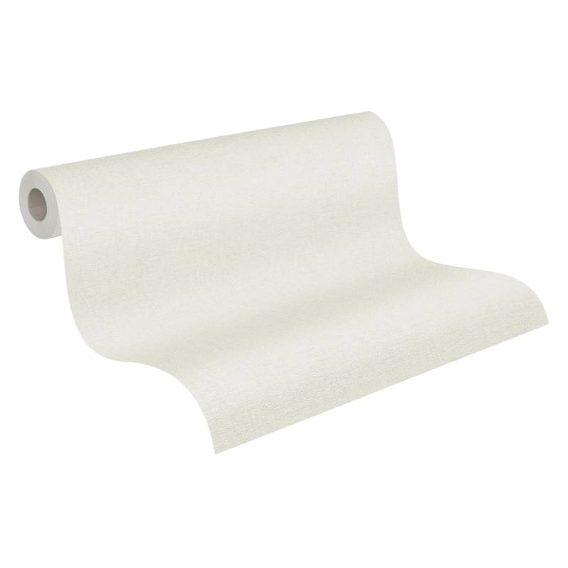 A.S. Création Tapete Uni Weiß und Creme-Beige 53 cm x 10,05 m AS-393396 von AS-Creation