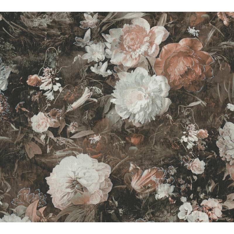 A.S. Création Vliestapete Blumen Braun Weiß von AS-Creation