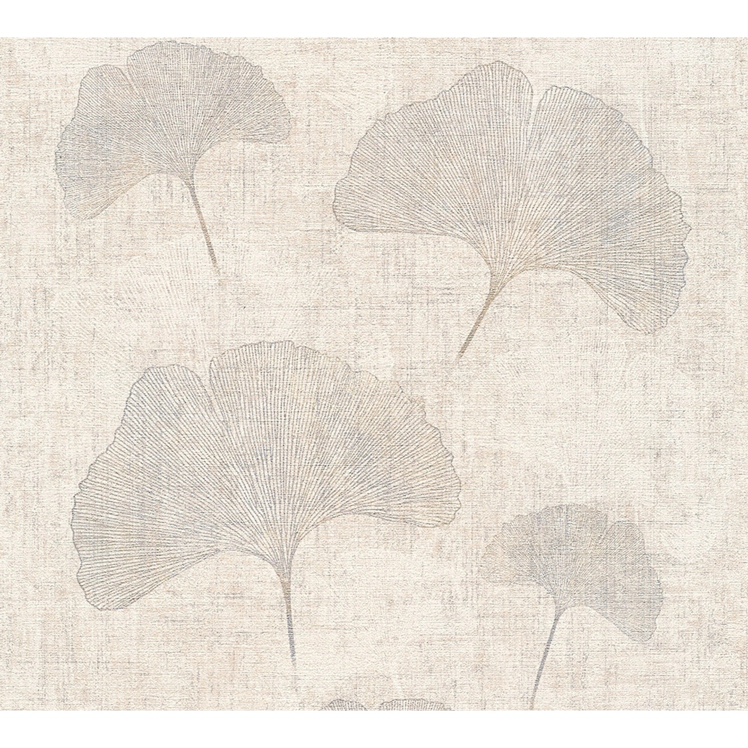 A.S. Création Vliestapete Designbook Ginkgoblatt Beige-Silber FSC® von AS-Creation