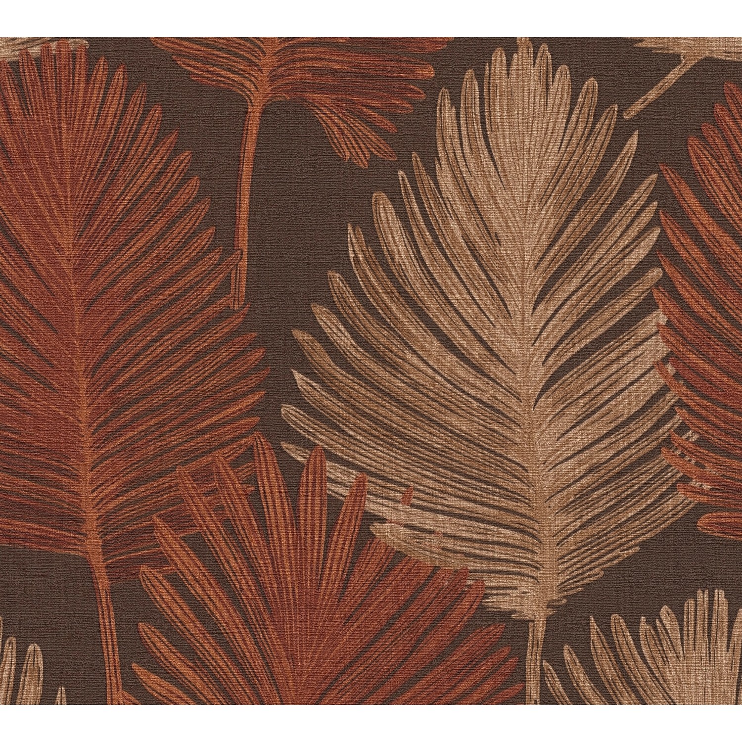 A.S. Creation Vliestapete Floral Blätter 10,05 m x 0,53 m Braun-Rot FSC® von AS-Creation
