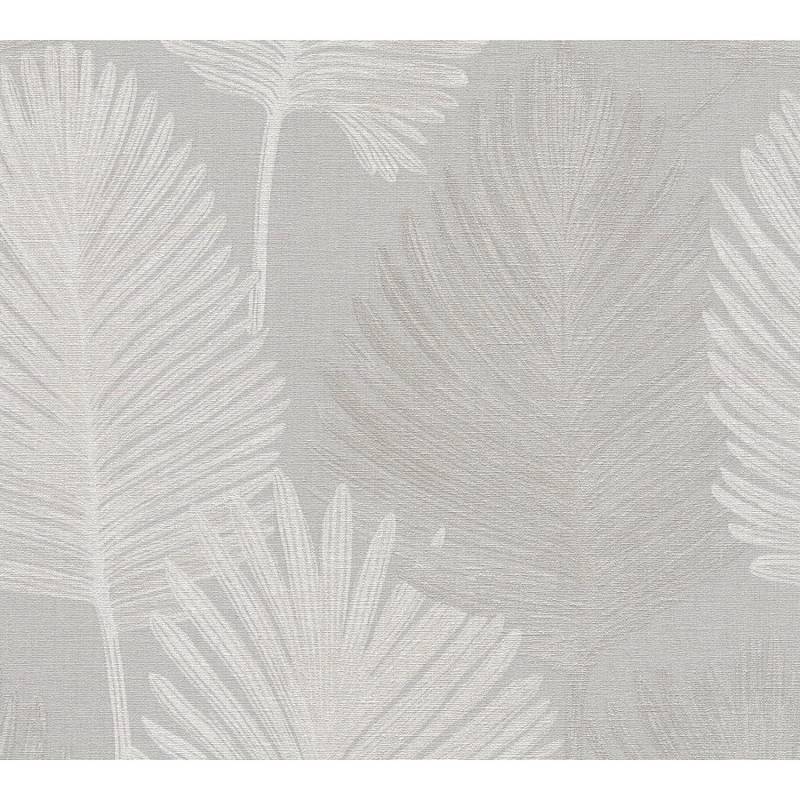A.S. Creation Vliestapete Floral Blätter 10,05 m x 0,53 m Grau FSC® von AS-Creation