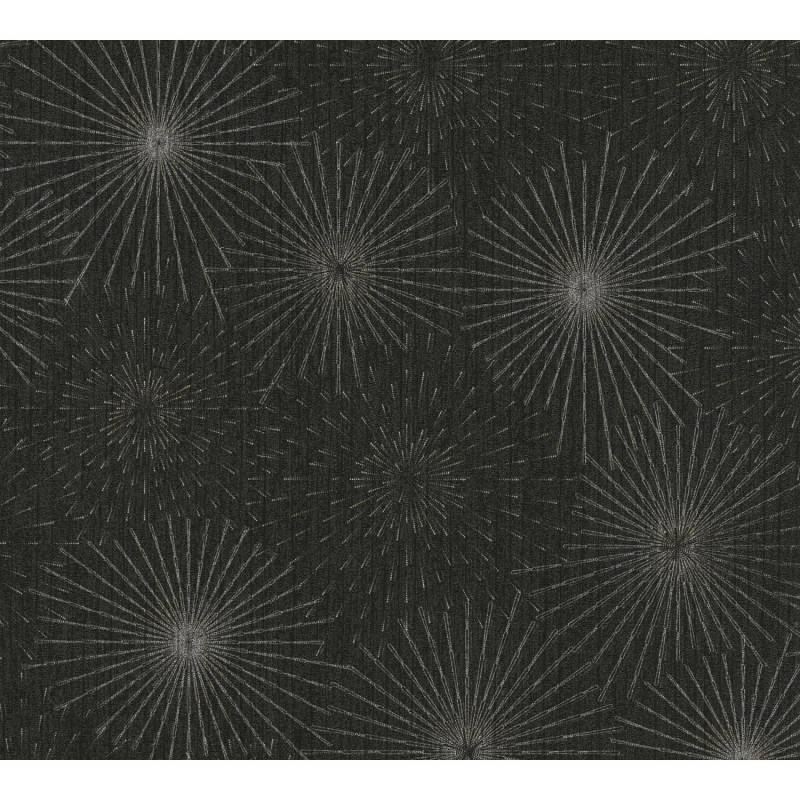 A.S. Création Vliestapete Modern Starburst Schwarz Gold von AS-Creation