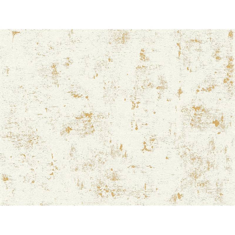 A.S. Création Vliestapete Trendwall Putz Used Creme-Gold FSC® von AS-Creation
