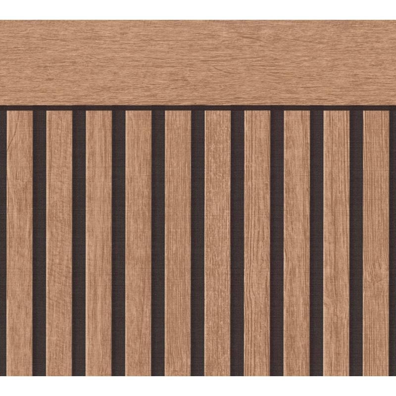 A.S. Création Vliestapete Wallpanel Holz 5 m x 1,06 m Braun von AS-Creation
