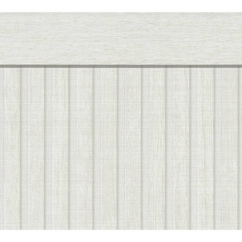 A.S. Création Vliestapete Wallpanel Holz 5 m x 1,06 m Hellgrau von AS-Creation