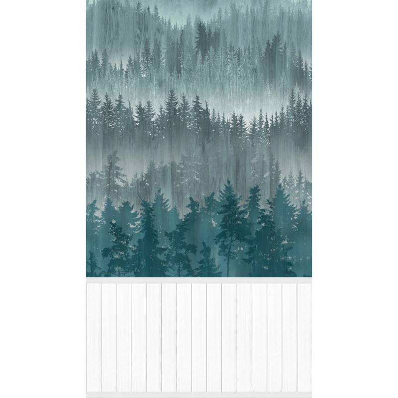 A.S. Création Vliestapete Wallpanel Wald Blau von AS-Creation