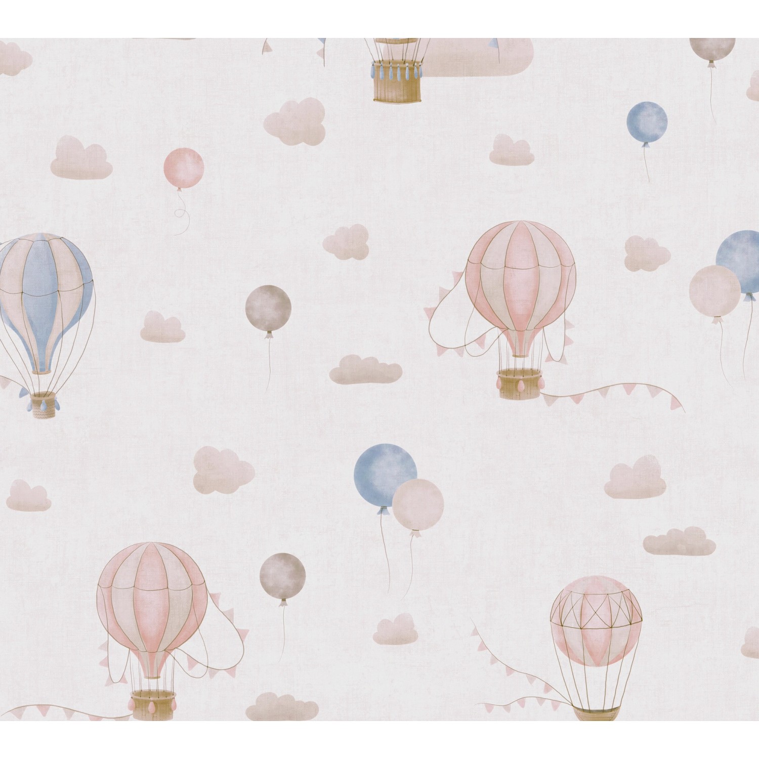 AS Creation Tapete Pop Up Panel Selbstklebend Ballons 250 x 52 cm Rosa-Blau FSC® von AS-Creation