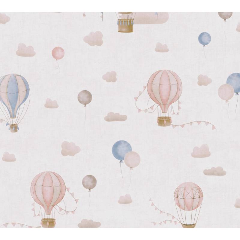 AS Creation Tapete Pop Up Panel Selbstklebend Ballons 250 x 52 cm Rosa-Blau FSC® von AS-Creation