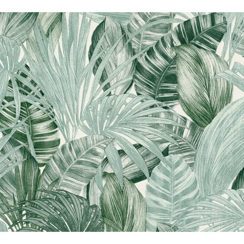 AS Creation Tapete Pop Up Panel Selbstklebend Floral 250 x 52 cm Grün-Weiß FSC® von AS-Creation