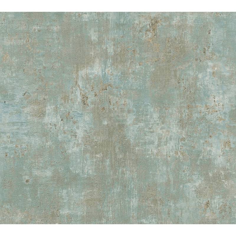 AS Creation Tapete Pop Up Panel Selbstklebend Rostoptik 250x52 cm Grün-Gold FSC® von AS-Creation