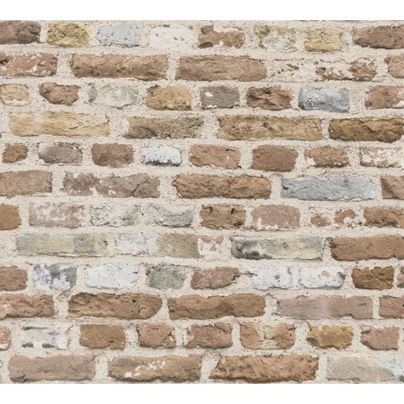 AS Creation Tapete Pop Up Panel Selbstklebend Steine 250 x 52 cm Braun-Grau FSC® von AS-Creation