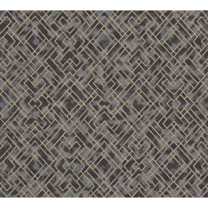 AS-Creation Vliestapete Grafisch Metalliceffekt Strukturiert Schwarz Gold von AS-Creation