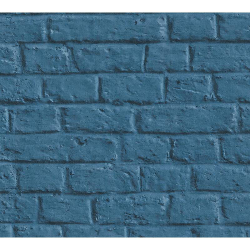 AS-Creation Vliestapete Metropolitan Stories Steinoptik Leicht Strukt. Blau FSC® von AS-Creation