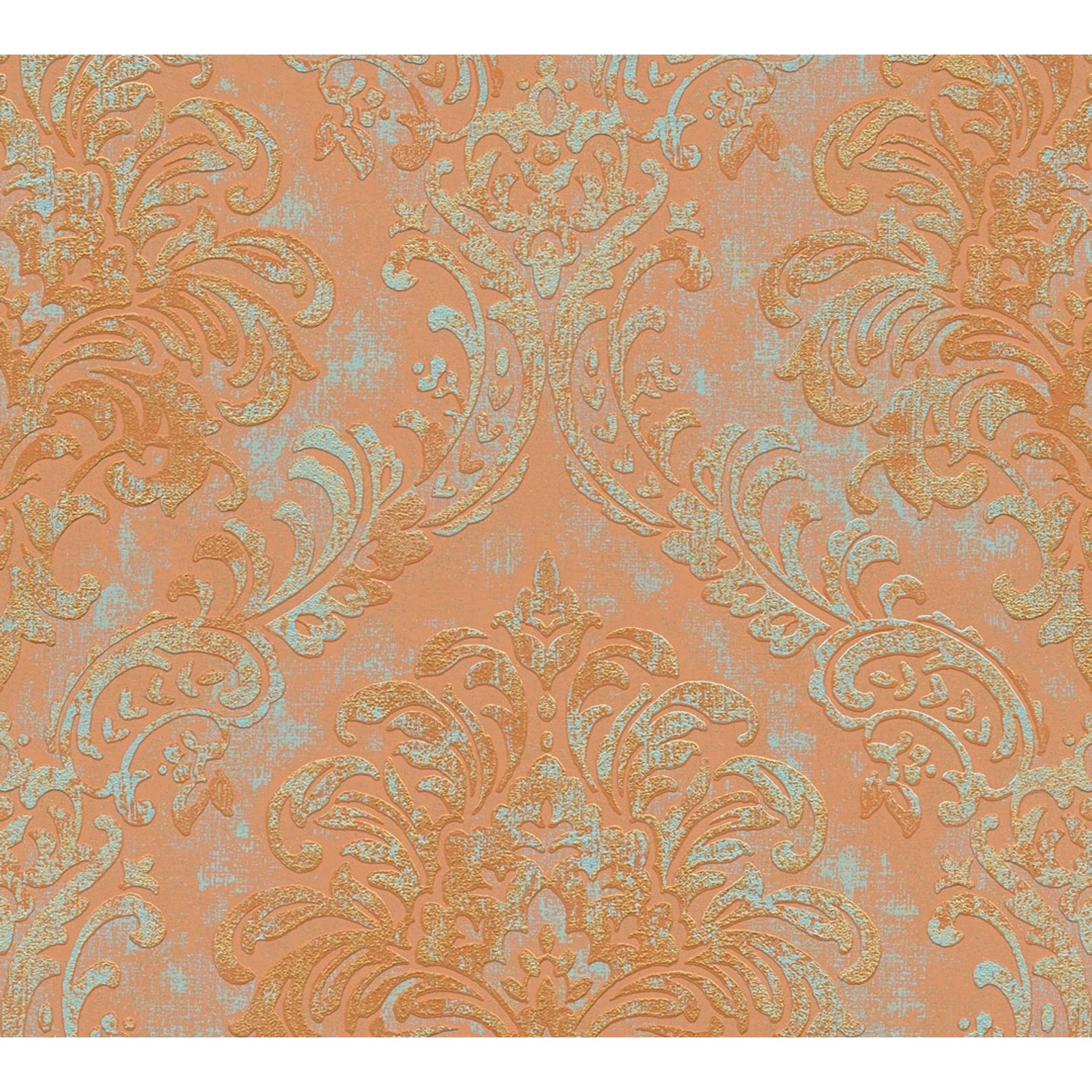 AS-Creation Vliestapete Ornament Matt Muster Glänzend Strukturiert Orange Rosa von AS-Creation