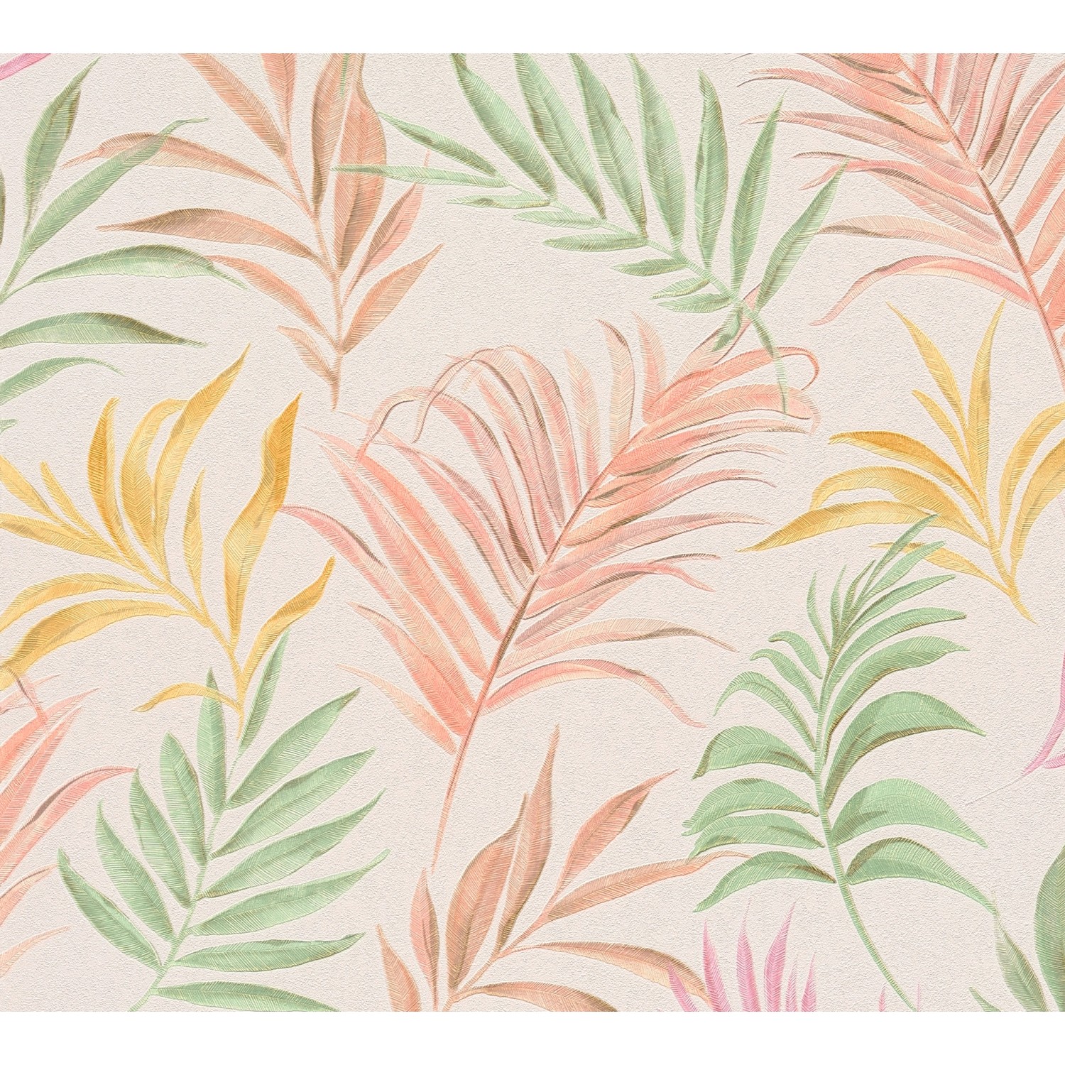 AS Creation Vliestapete Palmen 10,05 m x 0,53 m Rosa-Grün-Weiß FSC® von AS-Creation