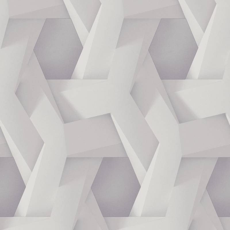 Livingwalls Tapete 3D Muster Grau und Weiß 53 cm x 10,05 m AS-387211 von AS-Creation