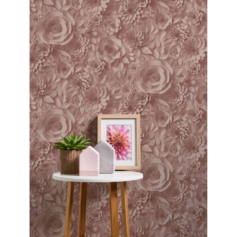 Livingwalls Tapete 3D Muster Rosa und Weiß 53 cm x 10,05 m AS-387182 von AS-Creation