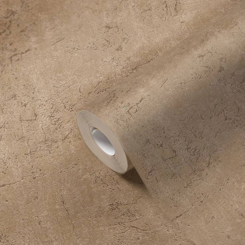 Livingwalls Tapete Beton-Optik Braun 53 cm x 10,05 m AS-384841 von AS-Creation