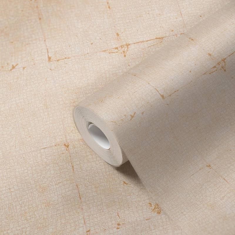 Livingwalls Tapete Geometrisches Motiv Gold und Beige 53 cm x 10,05 m AS-385261 von AS-Creation