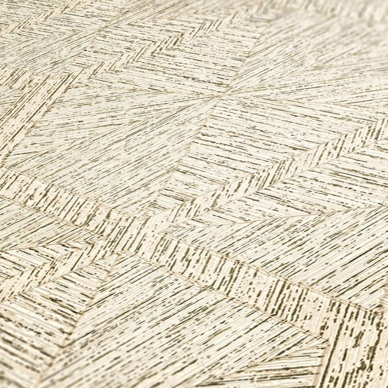Livingwalls Tapete Geometrisches Motiv Weiß und Gold 53 cm x 10,05 m AS-386903 von AS-Creation
